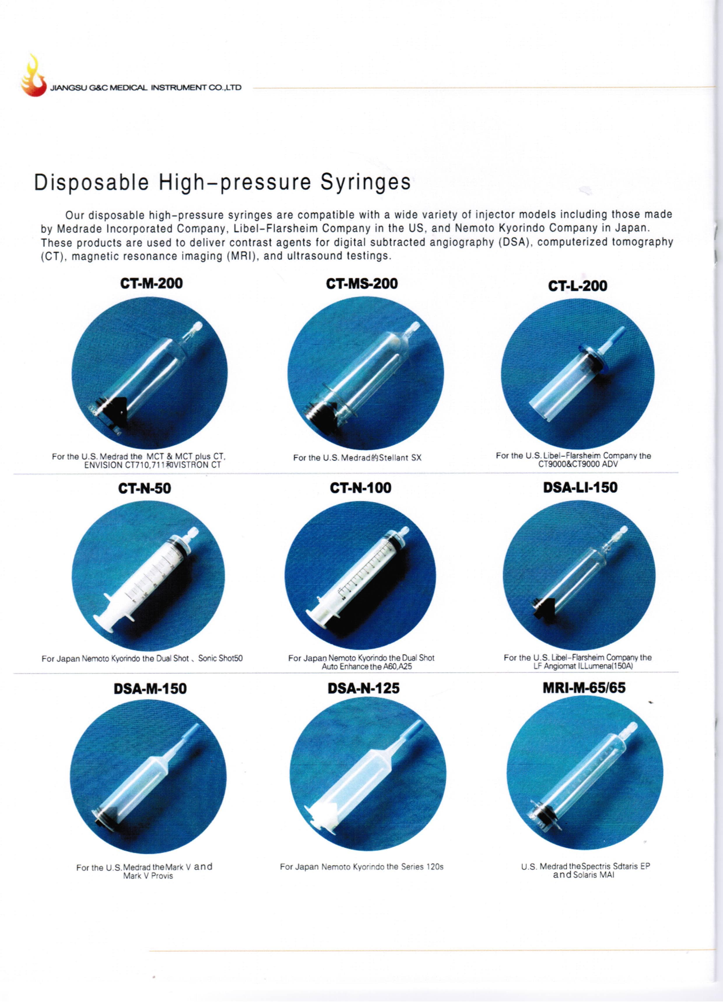 High pressure syringe